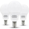 thumbnail image 1 of shiyou-E17 Intermediate Base 6W LED Bulbs, 60watts Halogen Equivalent, Non-Dimmable R14 Ceiling Fan Light Bulbs, Daylight White 5000K,Pack of 3, 1 of 4