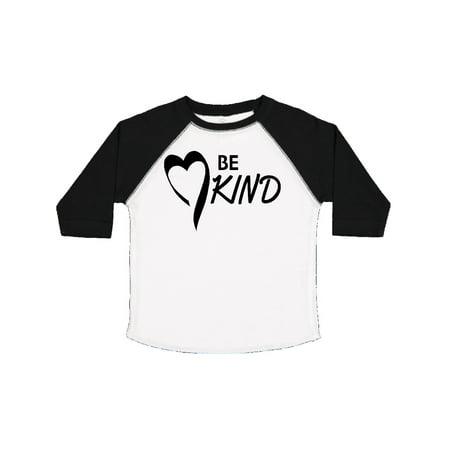 

Inktastic Be Kind with Heart Ribbon in Black Text Gift Toddler Boy or Toddler Girl T-Shirt