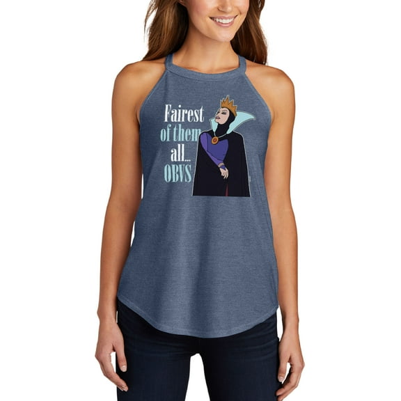 Disney Princess - Fairest of Them all Obvs - Juniors High Neck Tank Top