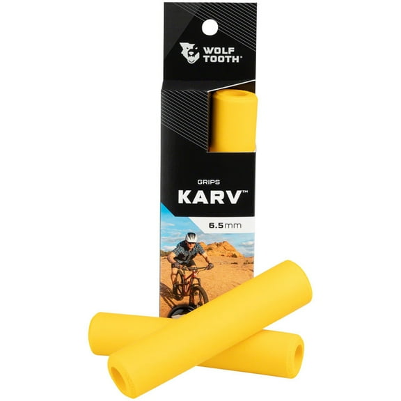 Wolf Tooth Karv Grips 6.5mm Yellow Reduces Hand Fatigue and Numbness