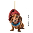 thumbnail image 3 of FUNDUFI Christmas Puppy Dog Hanging Pendants Casual Acrylic Flat Pendant Cute Dog Christmas Mini Ornaments Suitable For Holiday Home Party, 3 of 7