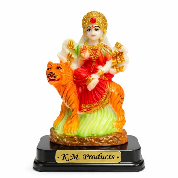 Durga Mata Idol Sherawali Murti Maa Durga Statue for Home Temple Puja Decor Spiritual Gift Religious Blessings