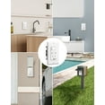 thumbnail image 5 of DEWENWILS GFCI Tamper-Resistant Self-Test Duplex Receptacle Outlet, 15A 125V, 5mA Trip, TR+WR, 40s Auto-Monitoring, White (1-Pack), 5 of 10