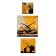 thumbnail image 2 of Designart "Creative Sunny Ceramics" Abstract & Fractals Multipanel Clock For Living Room Décor - Large Traditional Wall Clock - Oversized Yellow Wall Clock - Set Of 3, 2 of 6