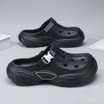 thumbnail image 5 of Pandaie Men Orthopedic Clogs Arch Support Garden Shoes Comfortable Slip on Closed Sandals Adjustable Strap Summer Slippers Black,7.5, 5 of 7