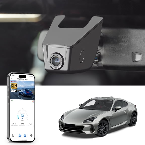 Mangoal 4K Dash Cam Starvis Sensor Fit for Subaru BRZ 2013 , Limited Premium Series, Blue Series, HyperBlue Series, Yellow ts etc, WiFi & App, GPS, 64GB Card