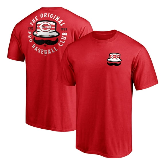 Men's Red Cincinnati Reds Hometown Collection Stache T-Shirt