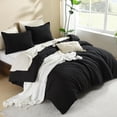 thumbnail image 1 of Juego de edredón Litanika Black King Size con 2 fundas de almohada, 1 of 8
