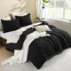 thumbnail image 1 of Juego de edredón Litanika Black King Size con 2 fundas de almohada, 1 of 8