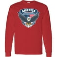 thumbnail image 3 of Inktastic America with Eagle Shield and Banner Long Sleeve T-Shirt, 3 of 5