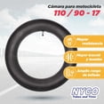 thumbnail image 2 of Camara De Aire 110/70x17 Para Moto Motocicleta Nyco  negro, 2 of 5