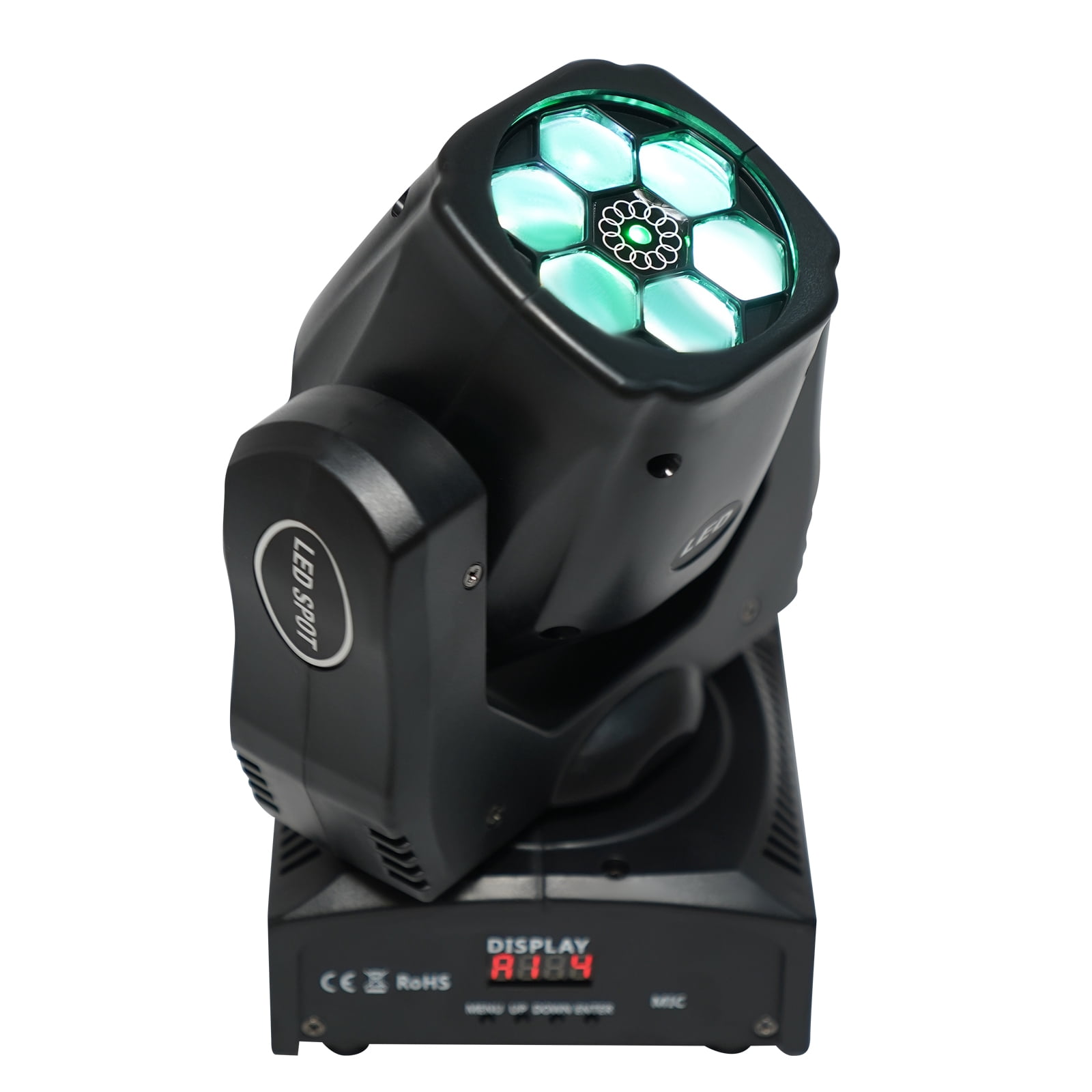 Wildnix Moving Head Light, 540° Rotation, DMX 512 Control, Sound Action Mode, 72W Brightness, Colorful Lights for Party and Stage Lighting