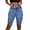 Blue, variant on Women's Shorts Elastic Waist New Summer High Waisted Straight Leg Casual Denim Gym Shorts