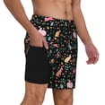 thumbnail image 3 of Daiia Cute Rabbit And Flower Mens Swim Trunks Swim Shorts Quick Dry Swim Shorts with Mesh Lining Pockets-Large, 3 of 9