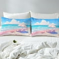 thumbnail image 3 of Hawaiian Beach Ocean Fitted Sheet Coastal Crab Bed Sheets Twin,Summer Vacation Bed Sheets Set Coastal Landscape Bed Set For Women Men Adults, 3 of 4