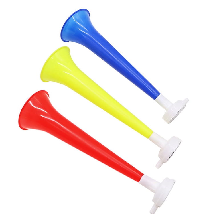 Lot 4 Vuvuzela Plastique Très Fort – Corne De Supporter Football – 36 Cm – Couleurs Aléatoires