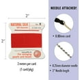 thumbnail image 2 of Griffin Silk Bead Cord Perlseide – Red Color – Size 8 (0.80mm) – 2 meters per card – Stainless Steel Needle Attached – For Knotting Pearls, Gemstones, Crystals and Beads, 2 of 7