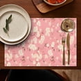 thumbnail image 5 of Pioneer Flower Floral Print Pattern Summer Placemats Table Placemats Set Of 4-Linen Kitchen Washable Placemats Table Mats 12x18 Inch Non-Slip Heat Resistant, 5 of 5
