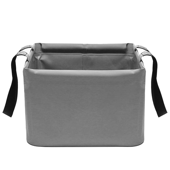 Graflsoa 18L Collapsible Square Fishing Bucket - Compact, Portable, Multi-Purpose for Camping, Fishing & More (Gray)