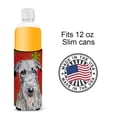 thumbnail image 4 of Scottish Deerhound Red Snowflakes Holiday Ultra Hugger for slim cans, 4 of 6