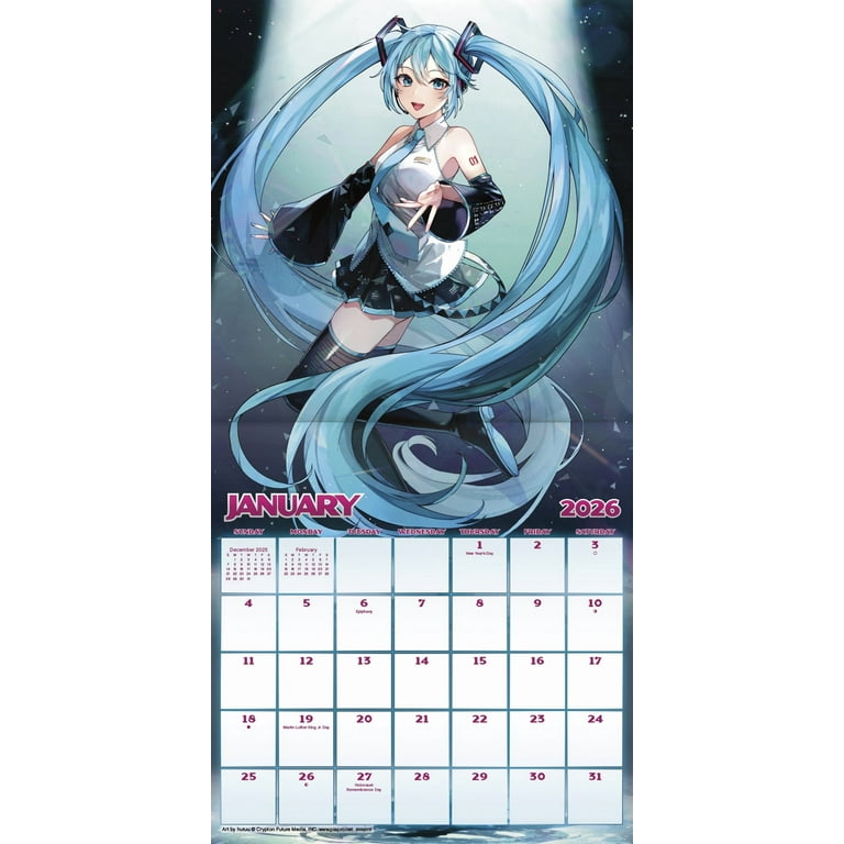 HatsuneMiku 2025-2026 Agenda, Anime Standing Desk Calendar