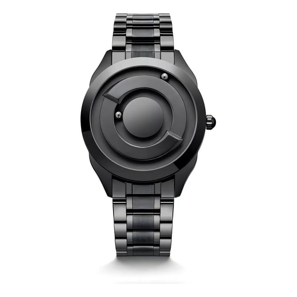 Reloj Eutour De Acero Inoxidable Con Cuentas Magnéticas Color de la correa Negro