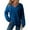*Blue, variant on laiqvcdr Womens Hoodies with V Neck, Long Sleeve Drawstring Oversized Sweatshirts, Waffle Knit Tops with Pockets ,Black,Womens Plus L