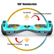 Hoverboard for Kids, 6.5" Two-Wheel Self Balancing Hoverboard Bluetooth (Green-grey)