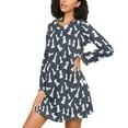 thumbnail image 3 of joogoo Chess Vintage Women's Long Sleeve Nightgown Sleepwear L, 3 of 8