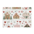 thumbnail image 7 of Yayeee Bath Rug for Bathroom Floor Non Slip Rectangle Fluffy Soft Absorbent Mat, 16"x24", Red Nordic Christmas House, 7 of 7