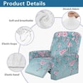 thumbnail image 5 of Xixirimido Cherry Blossom Blue Pattern 4 Piece Recliner Chair Cover Stretch Lazy Boy Chair Covers with Pockets Soft Reclining Sofa Slipcovers Furniture Protector with Elastic Bottom, 5 of 8