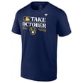 thumbnail image 2 of Men's Fanatics  Navy Milwaukee Brewers 2023 Postseason Locker Room T-Shirt, 2 of 4