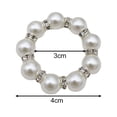thumbnail image 6 of 30PC Pearl Napkin Rings, Silver Napkin Ring Holder, Wedding Beaded Napkin Rings, 6 of 7