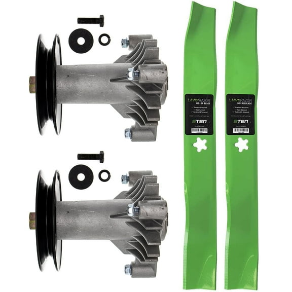 8TEN Spindle Pulley Mulching Blade Kit for AYP Husqvarna 532130794 MK1002242