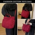 thumbnail image 2 of LHSHID Quilted Tote Bag Soft Trendy Puffer Tote Bag Light Winter Down Padding Designer Crossbody Bag Shoulder Handbags, 2 of 7