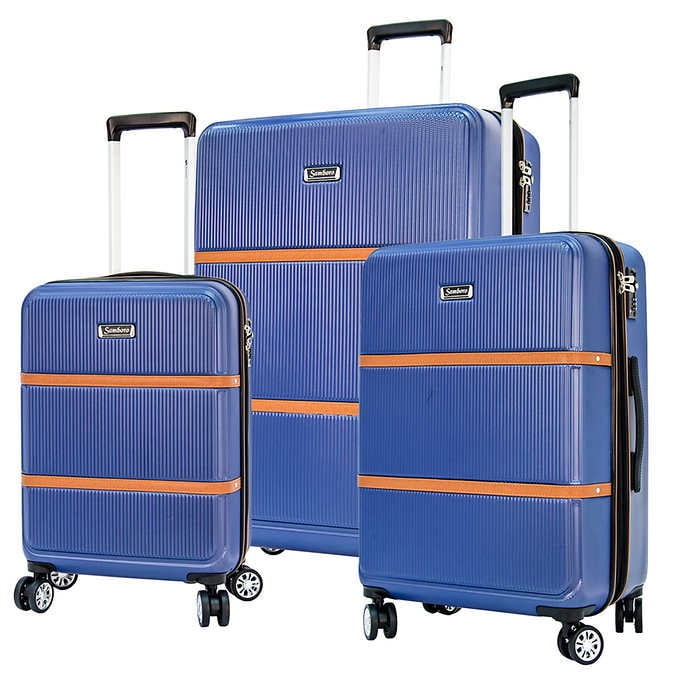 Samboro Premier 3-piece Hardside Luggage Set - Blue - Walmart.ca