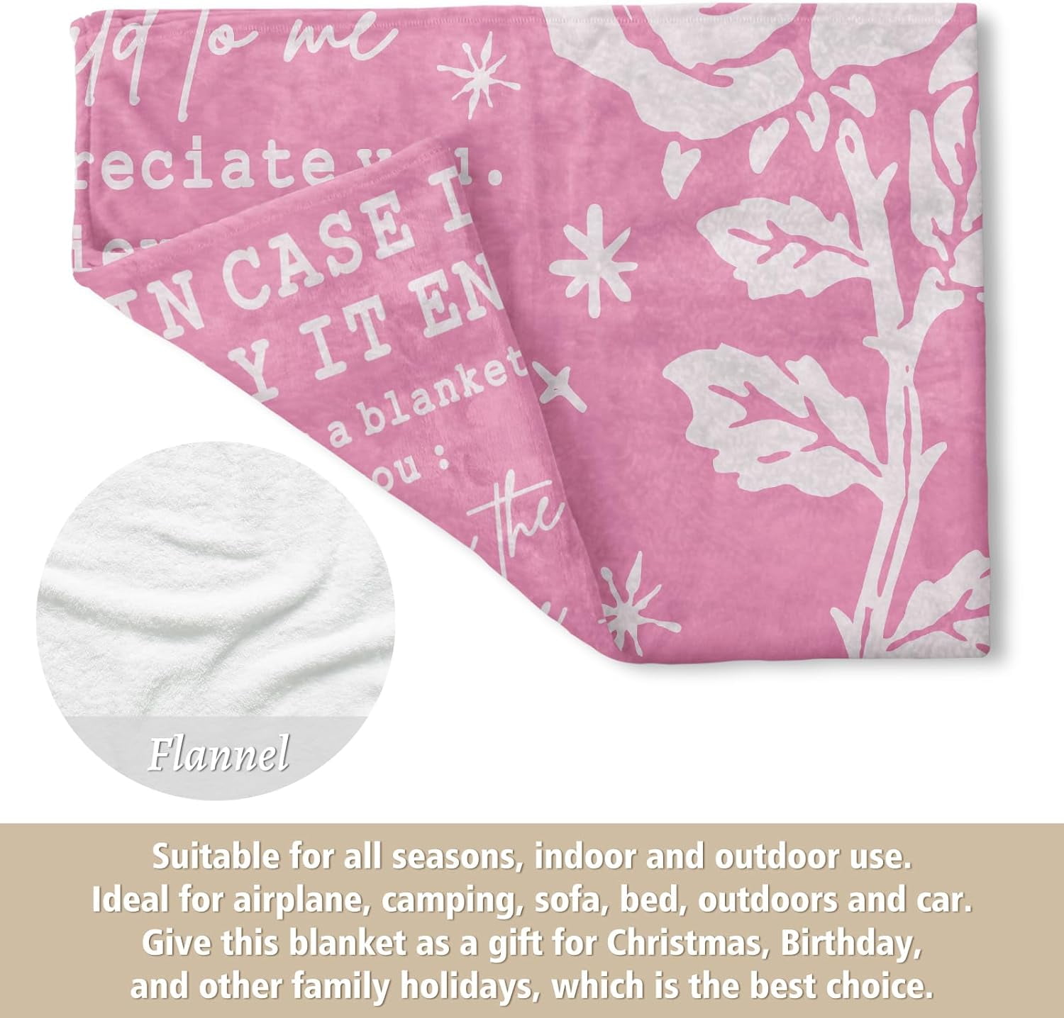 Afterprints Romantic Gifts for Her Girlfriend Wife I Love You Blanket Anniversary Christmas Birthday Gifts for Women Soft Throw Blankets with Rose Print 50” x 60''