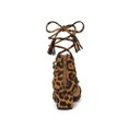 thumbnail image 2 of BLISSFUL STEP Women Pointed Toe Block Heels Lace Up Pumps Leopard 5, 2 of 8