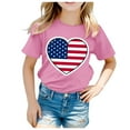 thumbnail image 2 of XFHLMJFF Boys Novelty T Shirts Toddler Girls 4Th Of July Independence Day Usa Flag Prints Unisex Tees Top Clothes Size 3-4Y, 2 of 4