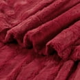 thumbnail image 6 of Home Soft Things Derby Double Sided Faux Fur Throw Blanket Solid Color Fuzzy Super Soft Cozy Plush Throw - Chilli Pepper - 50" x 60", 6 of 9