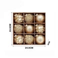 thumbnail image 3 of 9PCS Christmas Ball Ornaments 3.15'' Shatterproof Foam Hanging Balls Christmas Tree Decoration Ornaments for Xmas Holiday Party Wedding Decor, Gold, 3 of 5