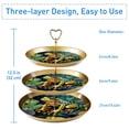 thumbnail image 3 of Frog Plastic Discs Iron Pillars Dessert Table Storage Stand Necklace Holder 32cm/12.5in Height Plates 21cm/24cm/27cm, 3 of 6