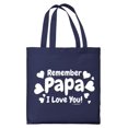 thumbnail image 1 of ThisWear Papa Gifts for Grandpa Remember Papa I Love You Lightweight Navy Canvas Tote Bag, 1 of 3