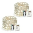 thumbnail image 1 of DEBGFS 200 LED Rope Lights 66ft Battery Operated String Lights 8 Mode Waterproof with Remote Timer Fairy Lights for Room Girls Bedroom Easter Party Christmas Decorations - 2Pack White, 1 of 8