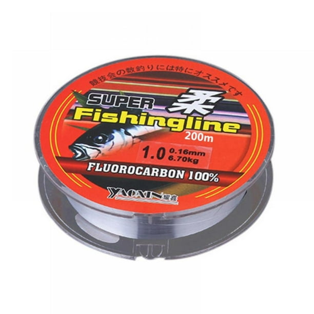 Lucoss 100% Fluorocarbon Fishing Line-Invisible Underwater-Faster Sinking- Ultralow Stretch-Fishing Leader Line 8.0#