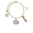 thumbnail image 2 of Delight Jewelry Silvertone Keep Calm The Doctor is Here Goldtone Dream Big Charm Bracelet, 7.5+2" Extender, 2 of 4