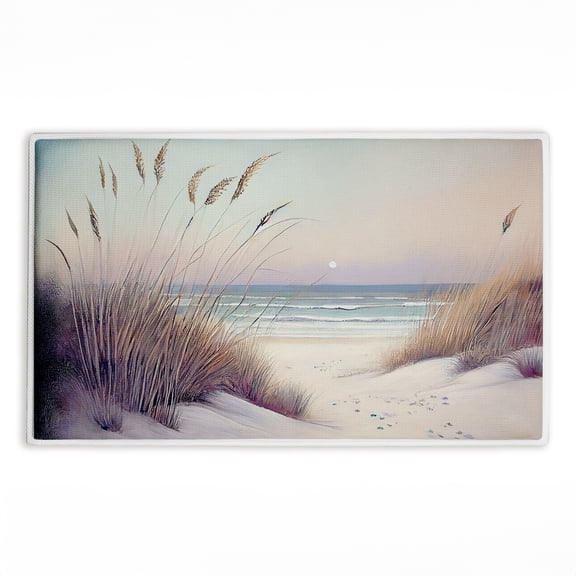 Stupell Industries Smooth Sunset Beach Dunes Printed Plush Bath Mat and Bath Rug, design by Sasha, 18"x30"