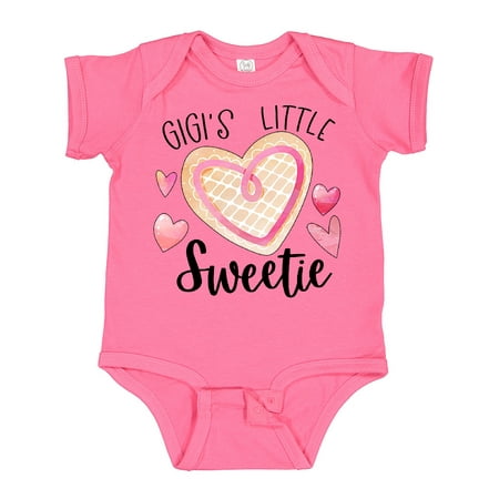 

Inktastic Gigi s Little Sweetie with Pink Heart Cookie Gift Baby Boy or Baby Girl Bodysuit
