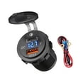 thumbnail image 4 of Dual-Port Car Adapter with Display for Motorcycle & Auto, Fast USB/Type-C Charging Hub, 4 of 5