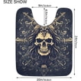 thumbnail image 3 of Dreamtimes Toiletry Mat Decor Skull Print, Luxury U-Shaped Toilet Rug, Soft Comfortable Contour Mat for Bathroom Floor, 17.3"x13.4", Non-Slip Absorbent Bath Carpet, Dry Quickly, Machine Washable, 3 of 4